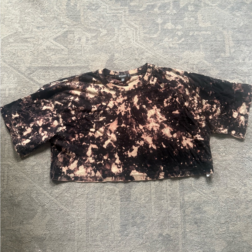 Custom Tie-Dyed Boxy Crop Top T-Shirt